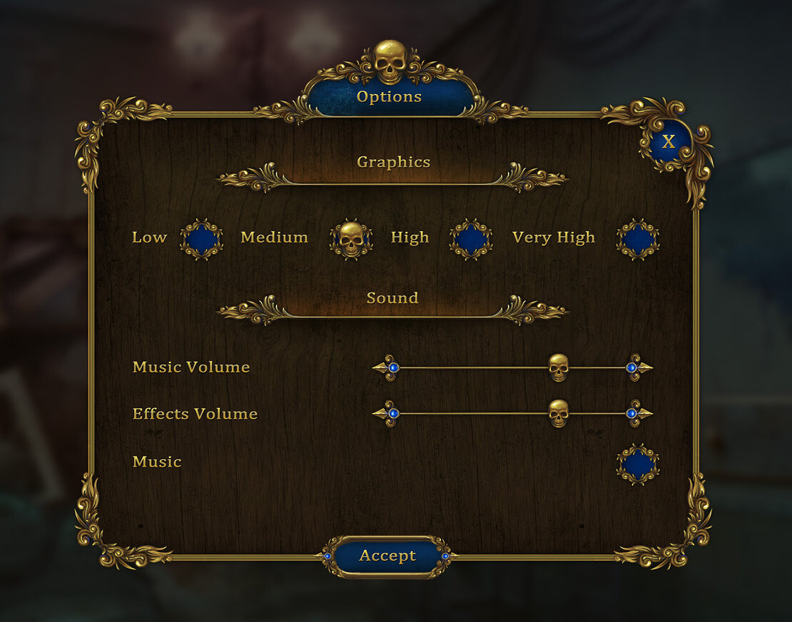 game GUI - game interface - hand painted game GUI interface created in Photoshop