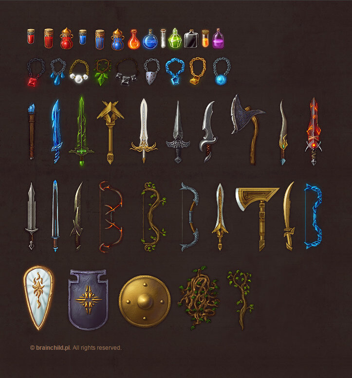 medieval fantasy game icon design - game icon  created in Photoshop