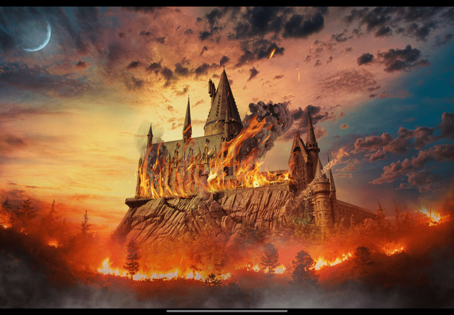 Hogwarts on hot sale fire