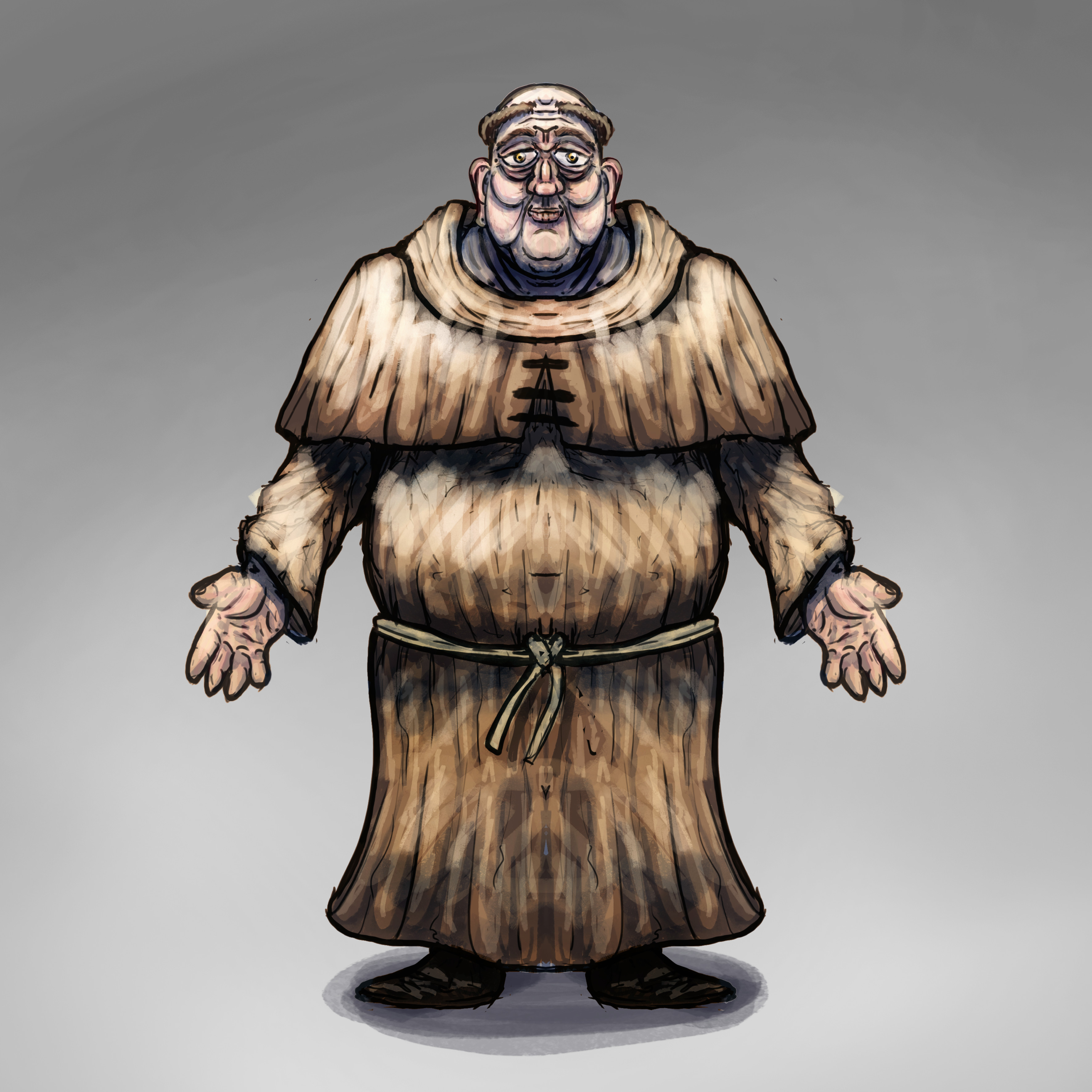 Character Design for a monk NPC.