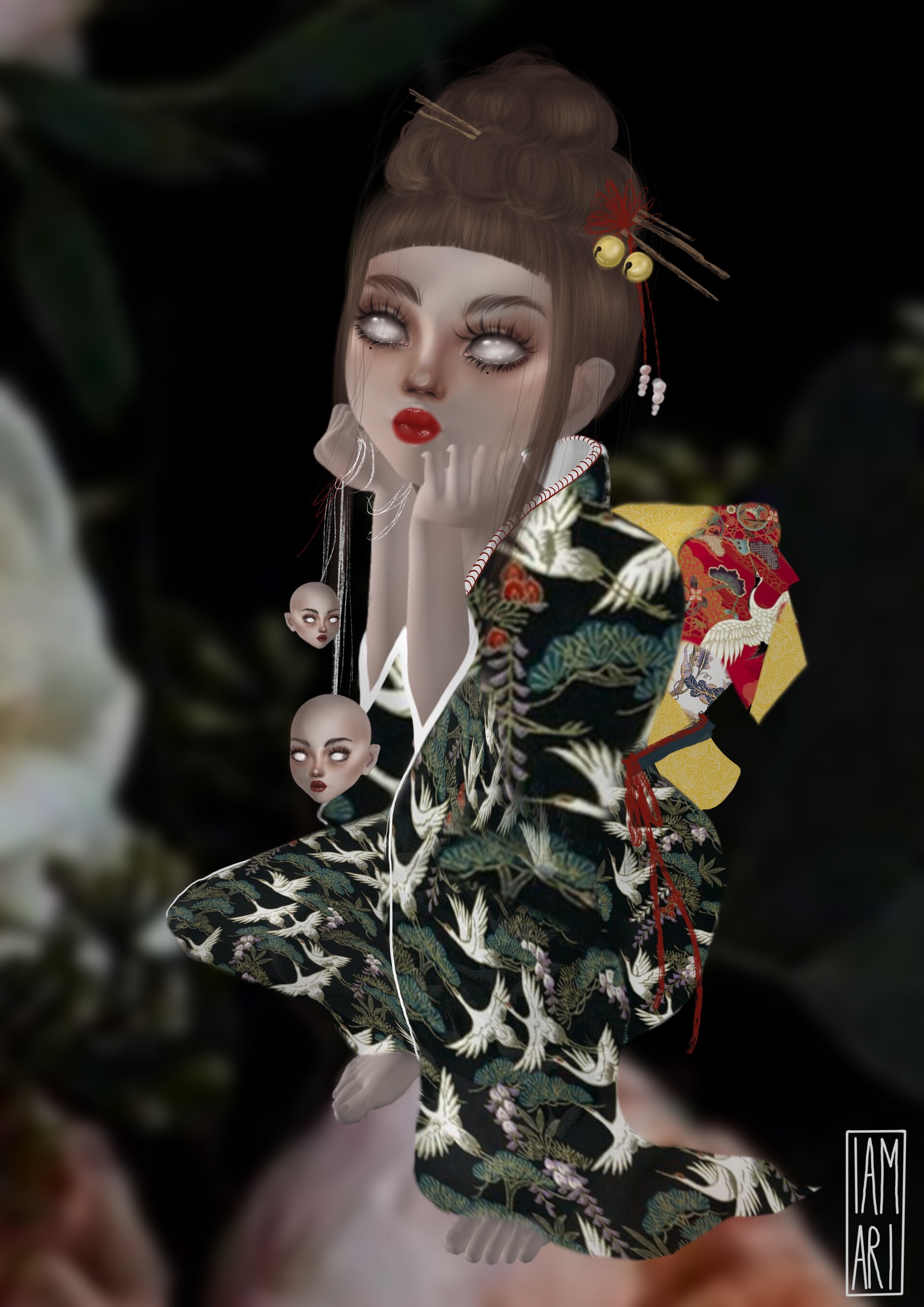 Kimono Girl Pretty Bonito Girl Anime Umbrella Kimono vrogue.co