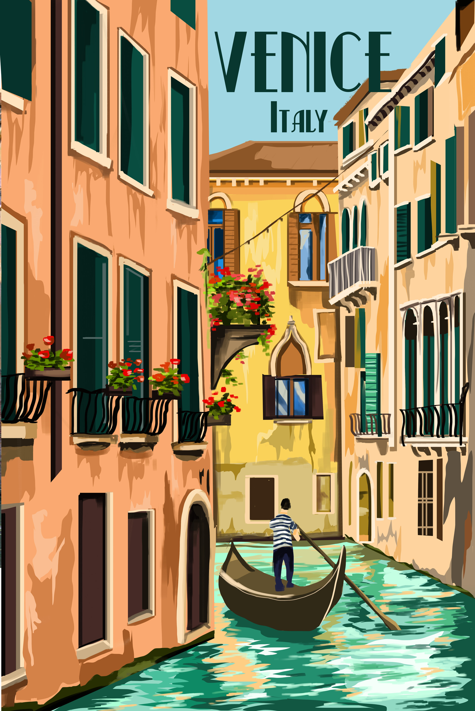 ArtStation - Venice Travel Poster