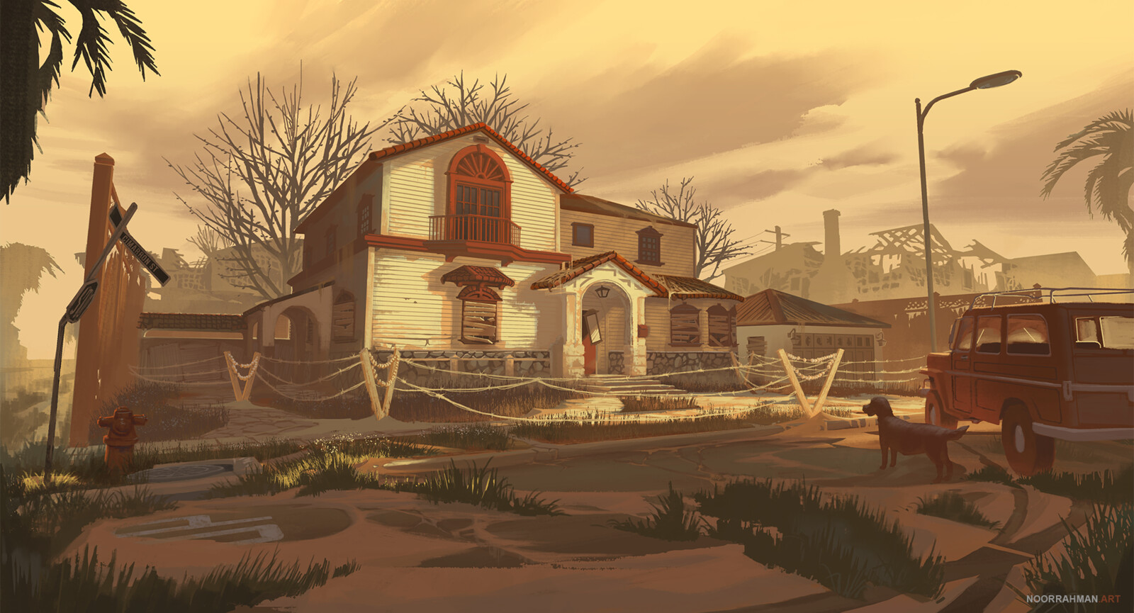 Final background painting. Photoshop.
