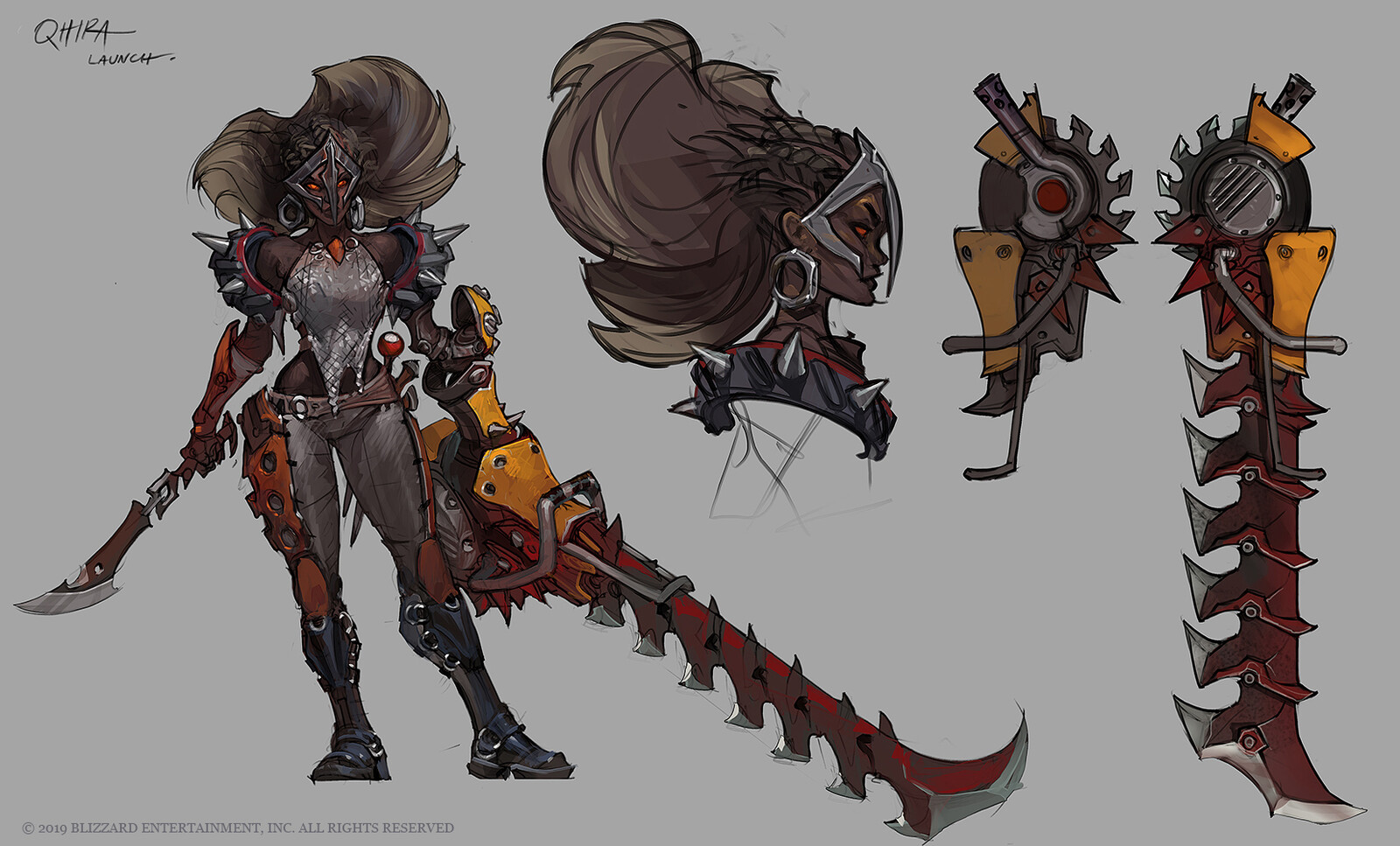 Her launch skin, to fit in with our Warchrome Wastes theme.