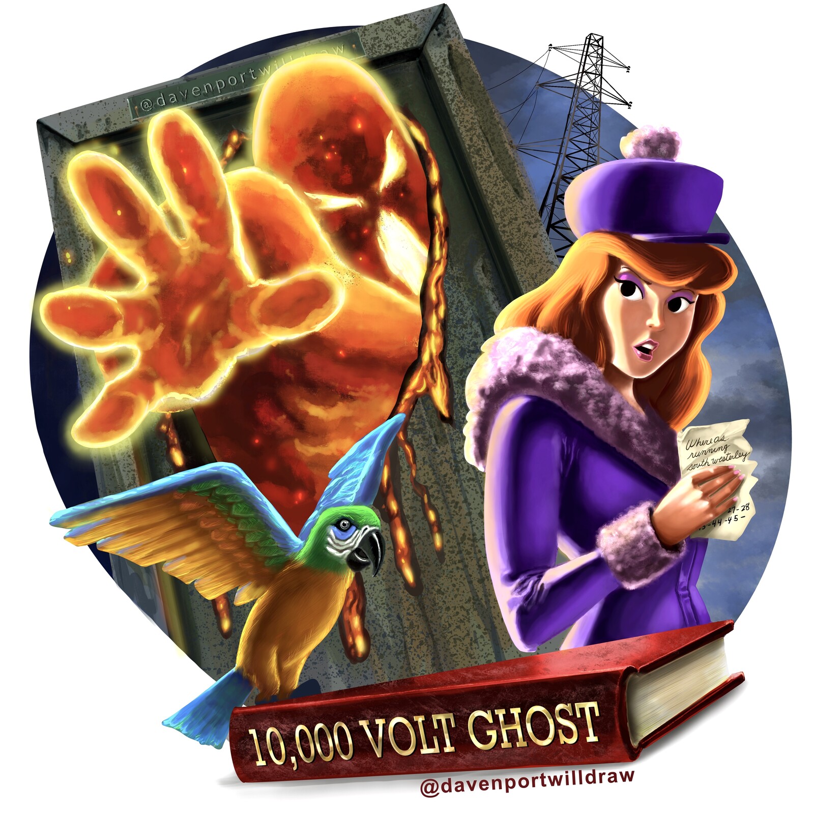 10,000 Volt Ghost from classic Scooby-Doo Where Are You Cartoon.