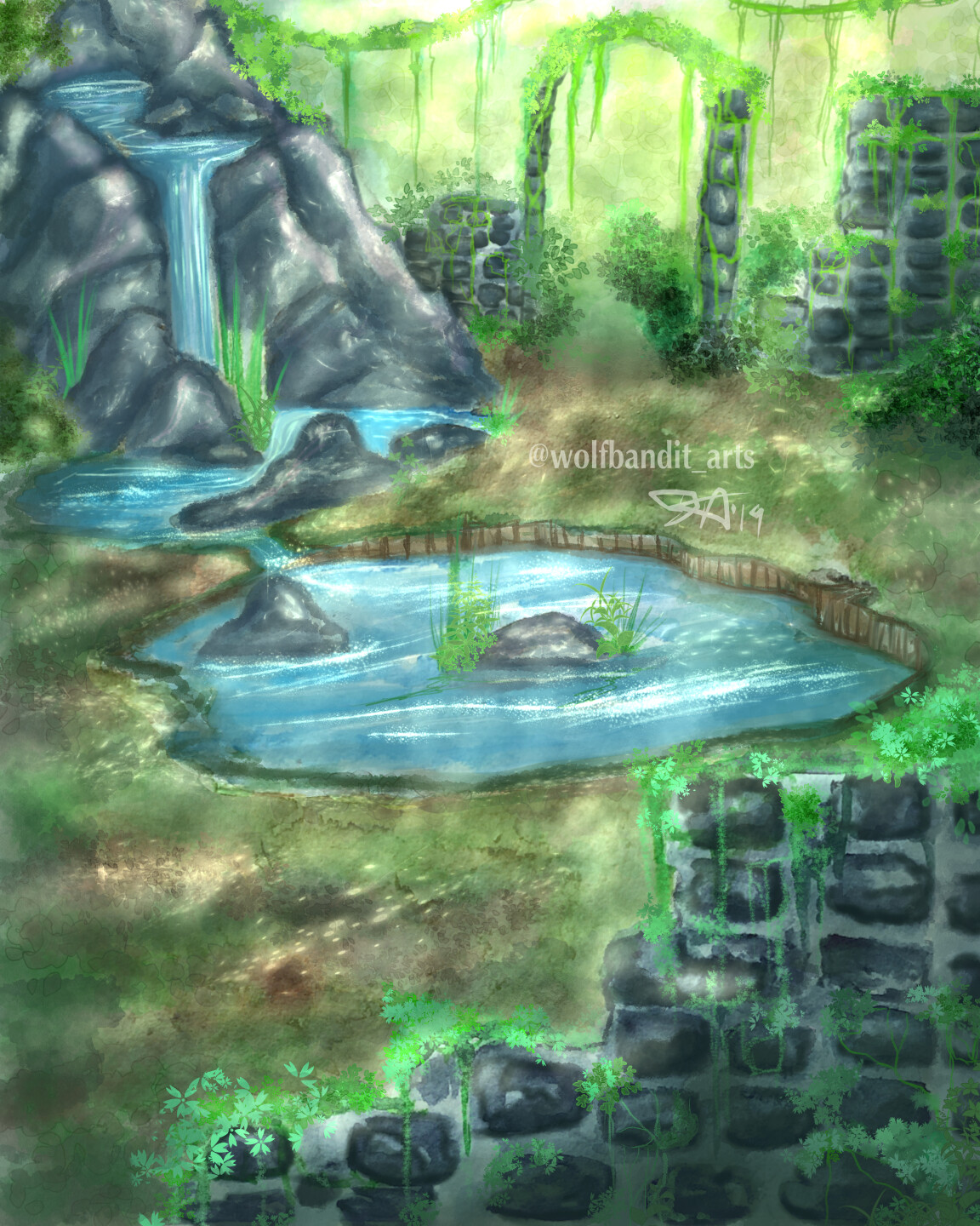 ArtStation - Summer to Fall Nature Background