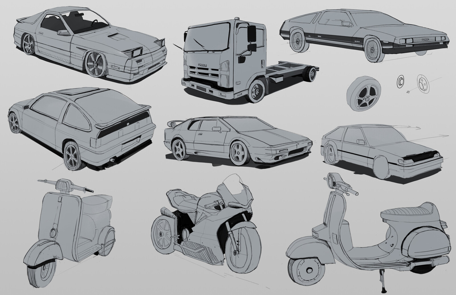 Vehicle sketches