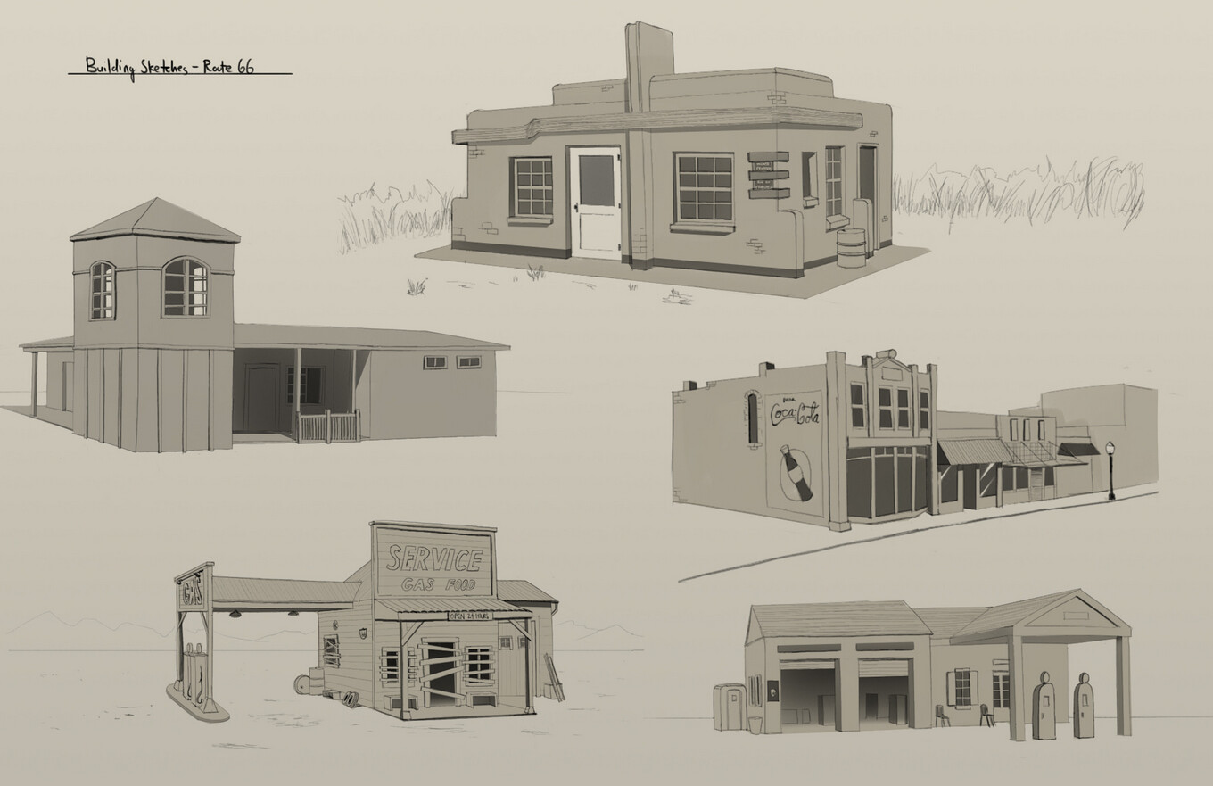 Route 66 buildings