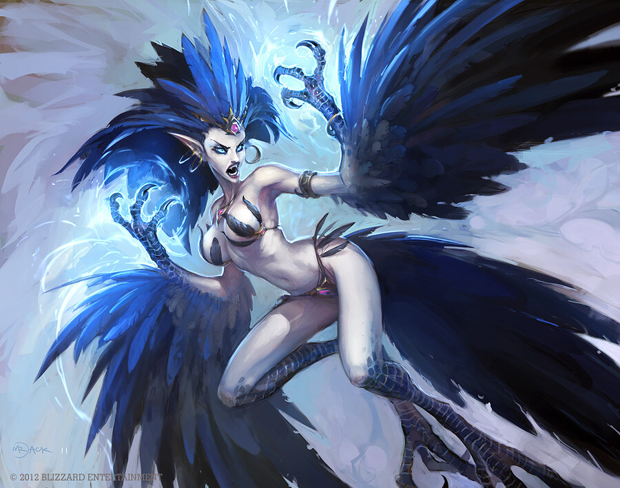 The original Harpy art created for the TCG