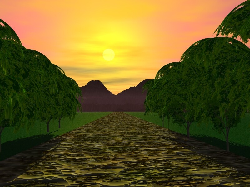 Walkway to Mountain