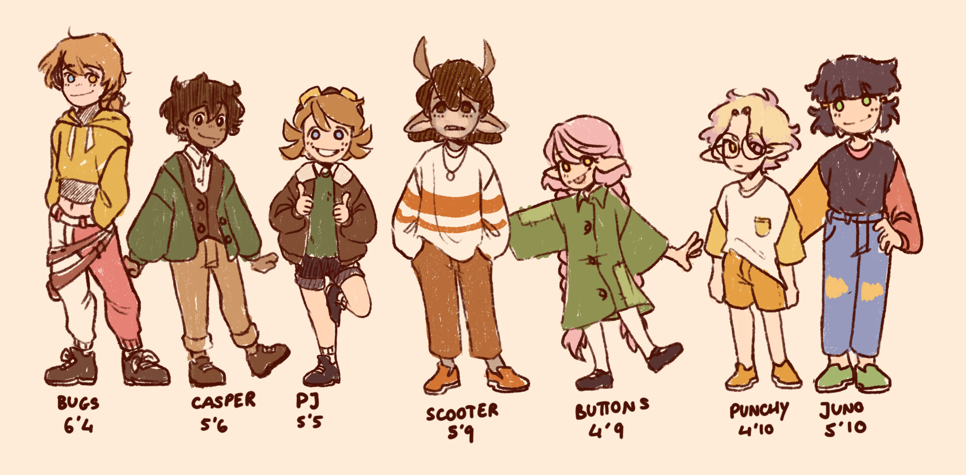 ArtStation OC height chart