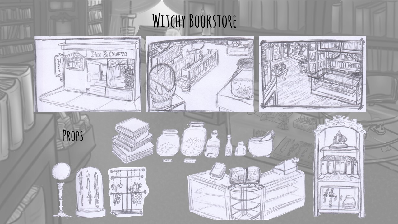 ArtStation - Witchy Bookstore