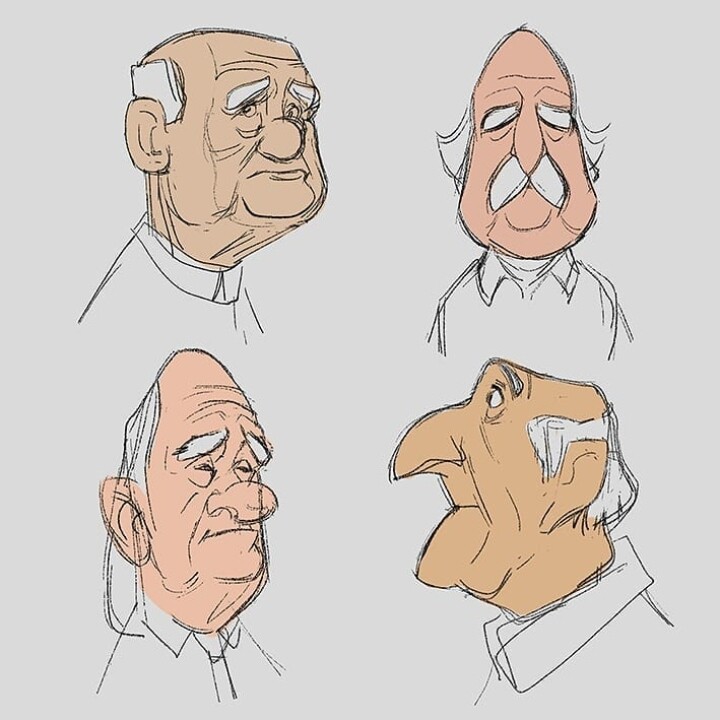 old man cartoon characters