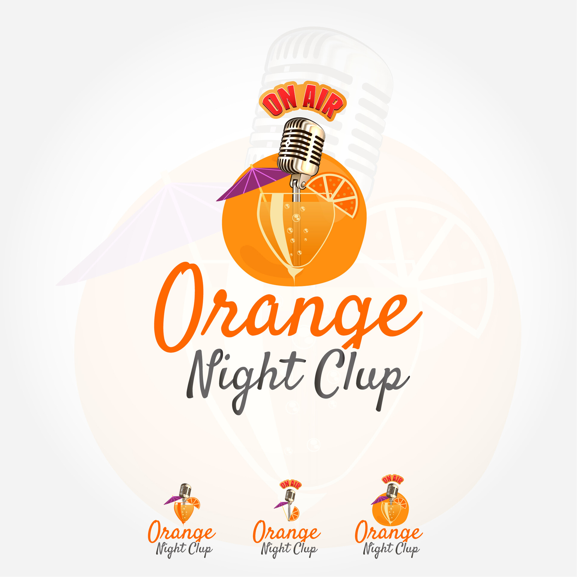 ArtStation Orange Night Clup Logo Desing