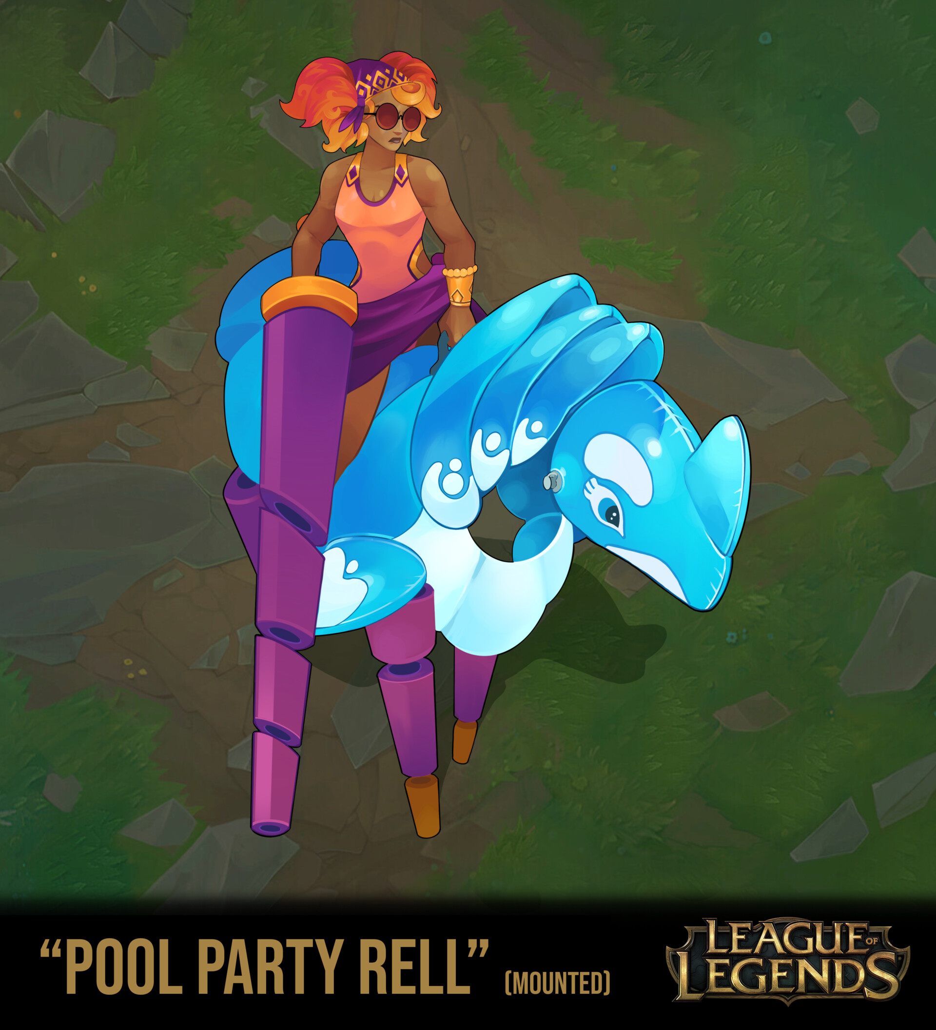 Pool Party Illaoi fan skin concept splash art : r/leagueoflegends