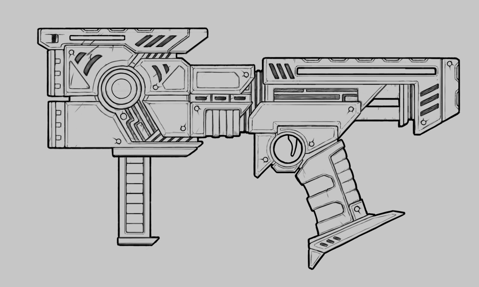 Sub-Machine Gun Concept 3. 