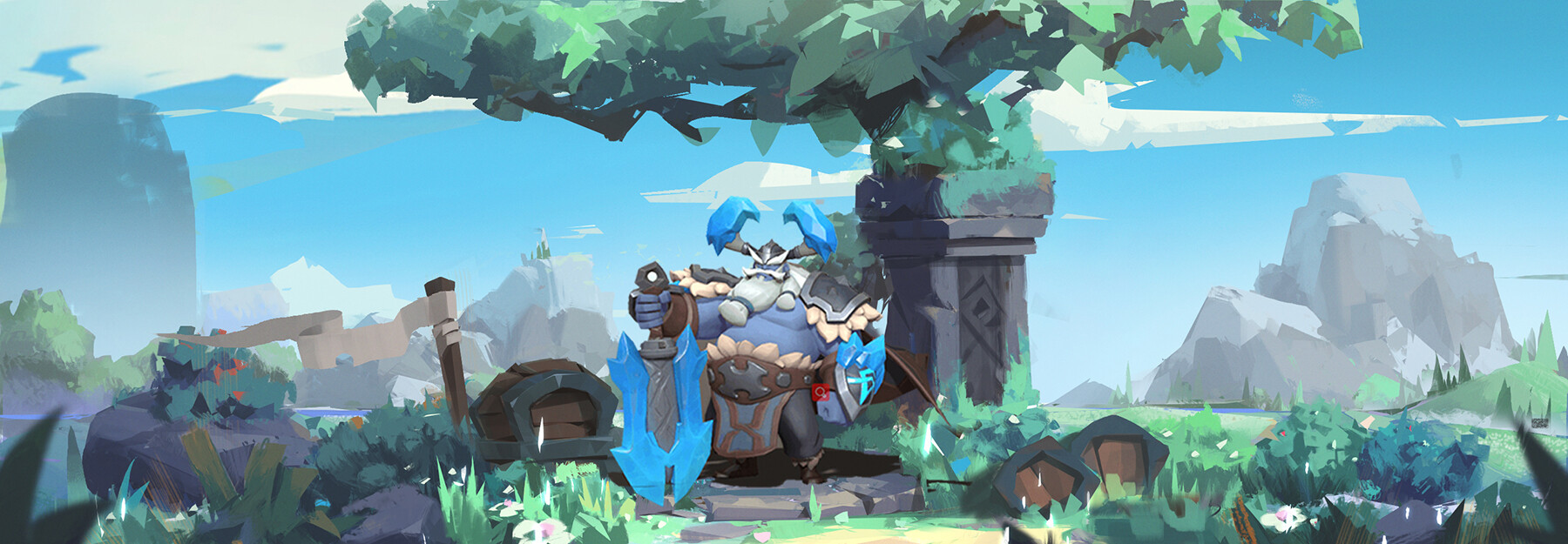 sleepy pang 2020ff项目组场景大世界设计 白维京 黑维京 沙狐 鱼人 角人 01