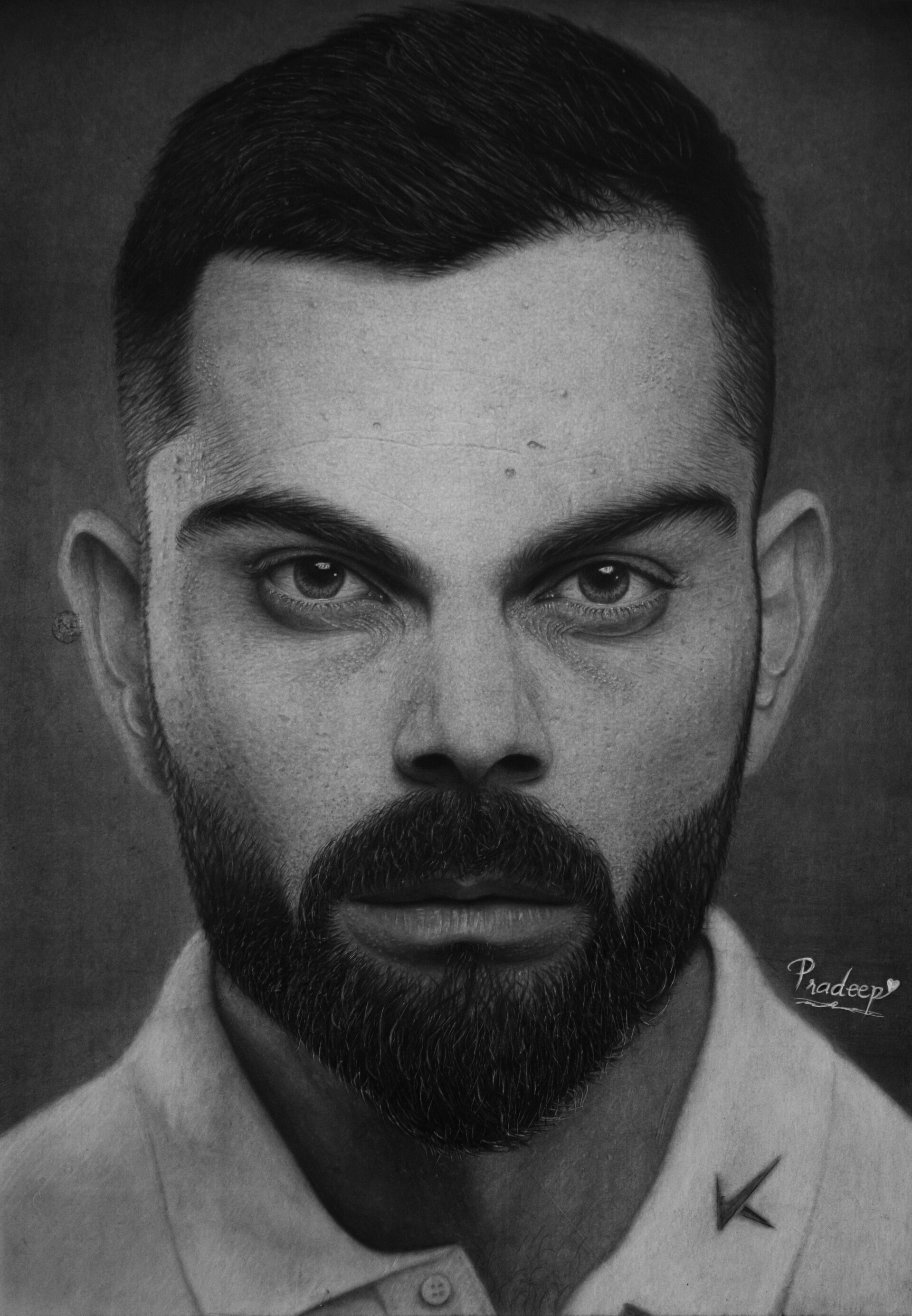 Artist Shubham Dogra - another Sketch of Virat Kohli.. :) Step by Step  tutorial video on YouTube 👉👉 https://youtu.be/oeEQnBhDmI4 How's this  one..? | Facebook