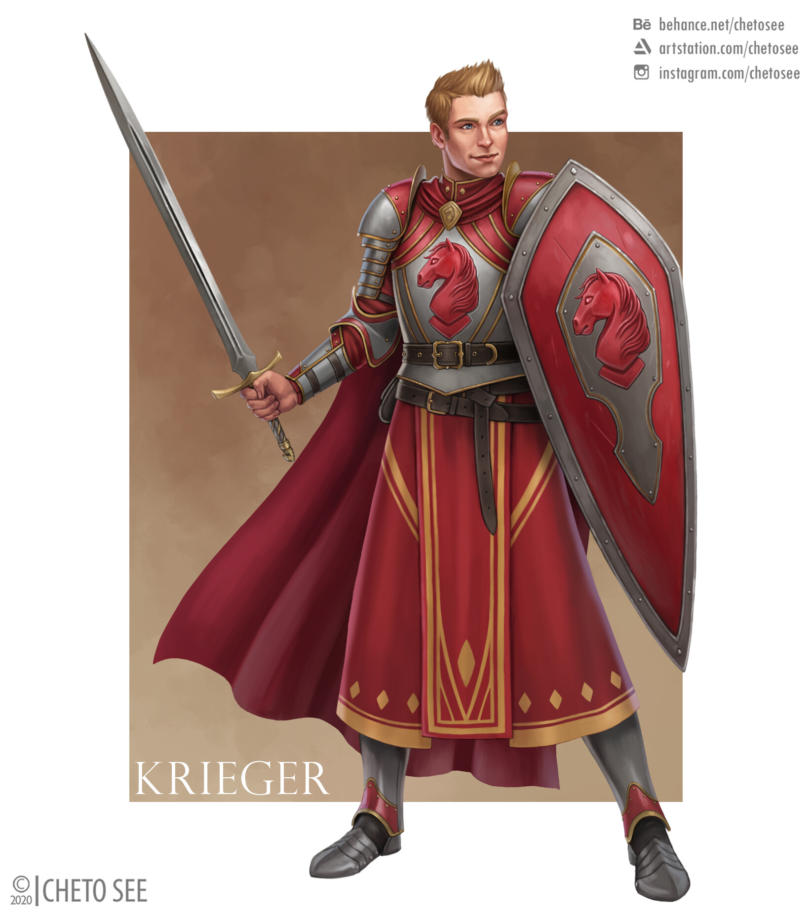 ArtStation Krieger, Paladin of the Red Knight