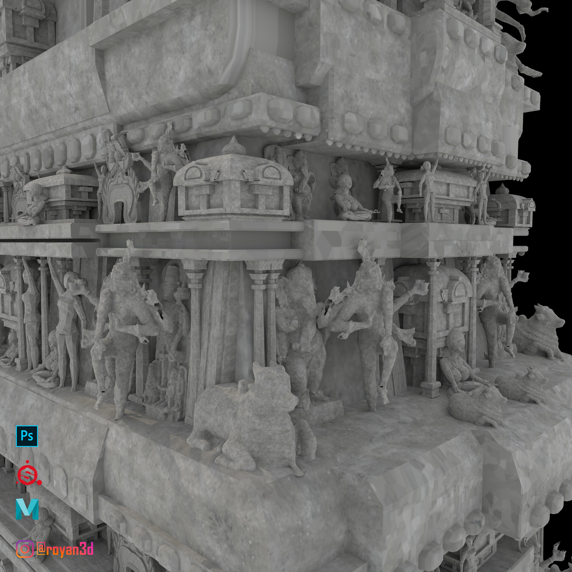 Sanju Royan - Thiruchendur Murugan Temple 3D Model