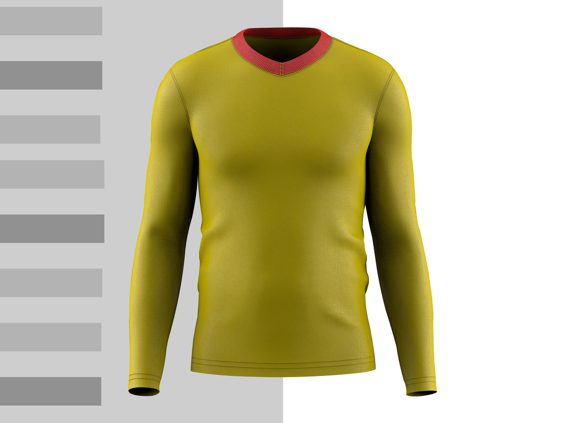 ArtStation - Men's V-Neck Long Sleeve Jersey