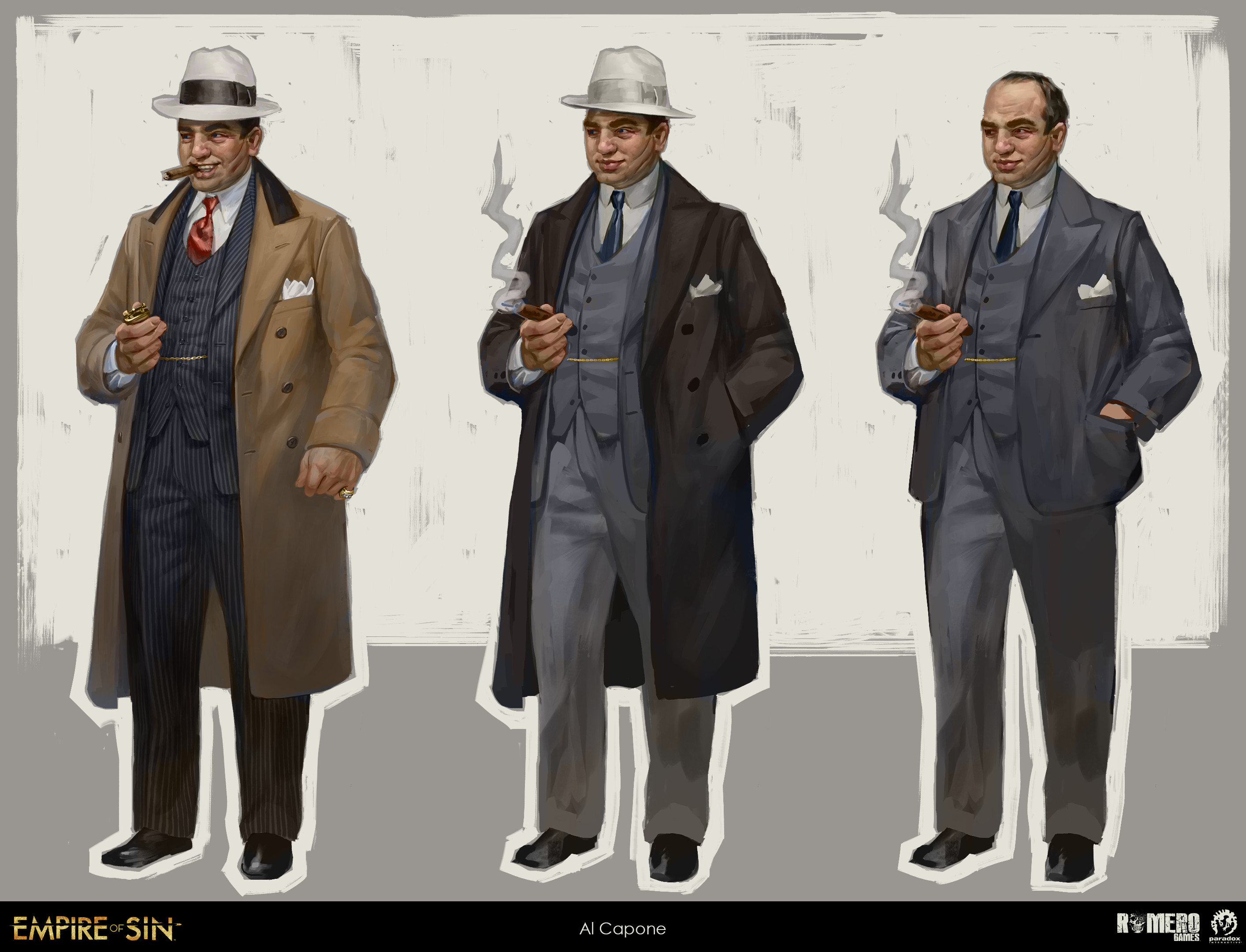 Al Capone concept art. Italian-American boss of The Outfit.