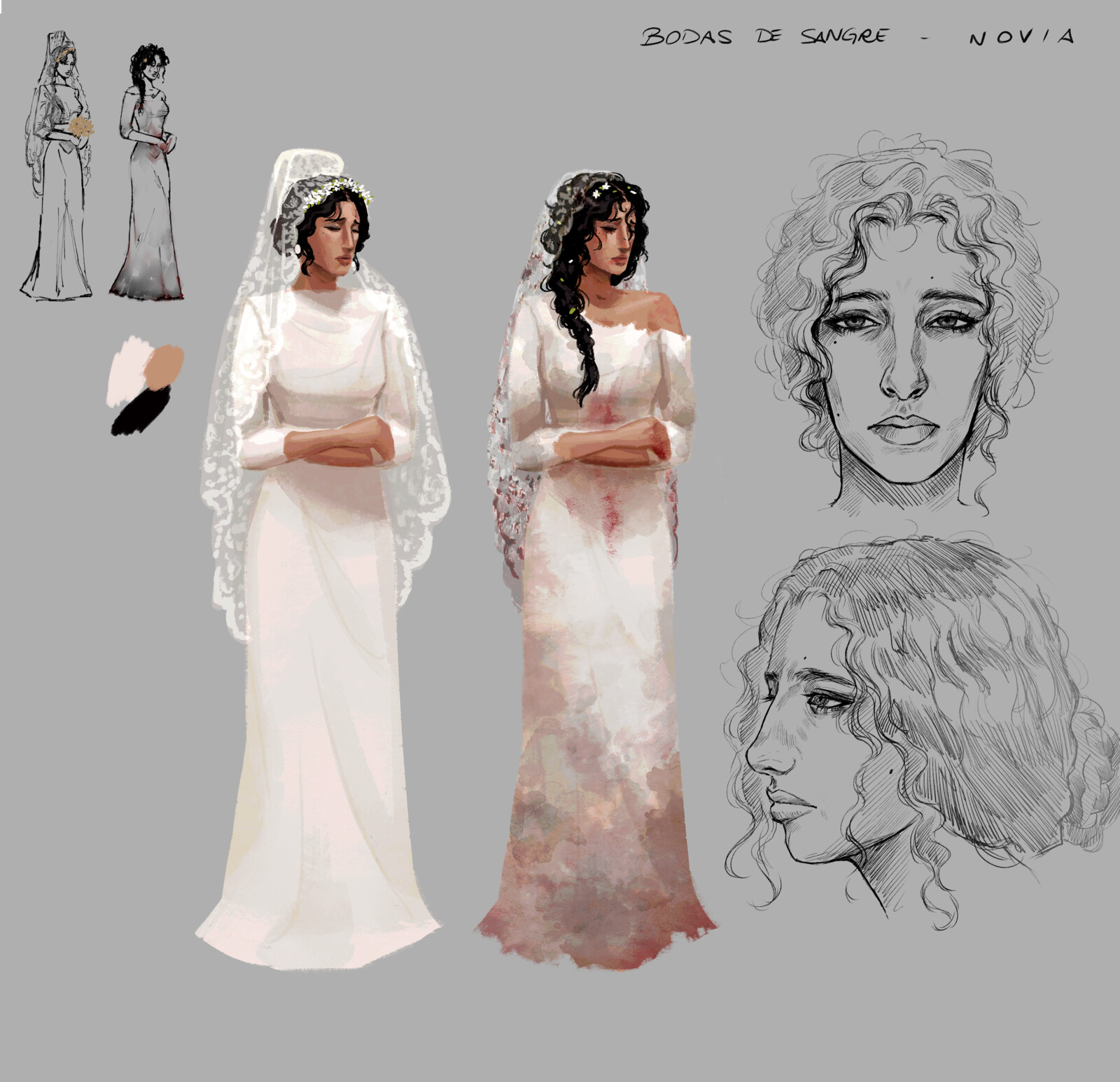 "Novia" character design - Reference sheet