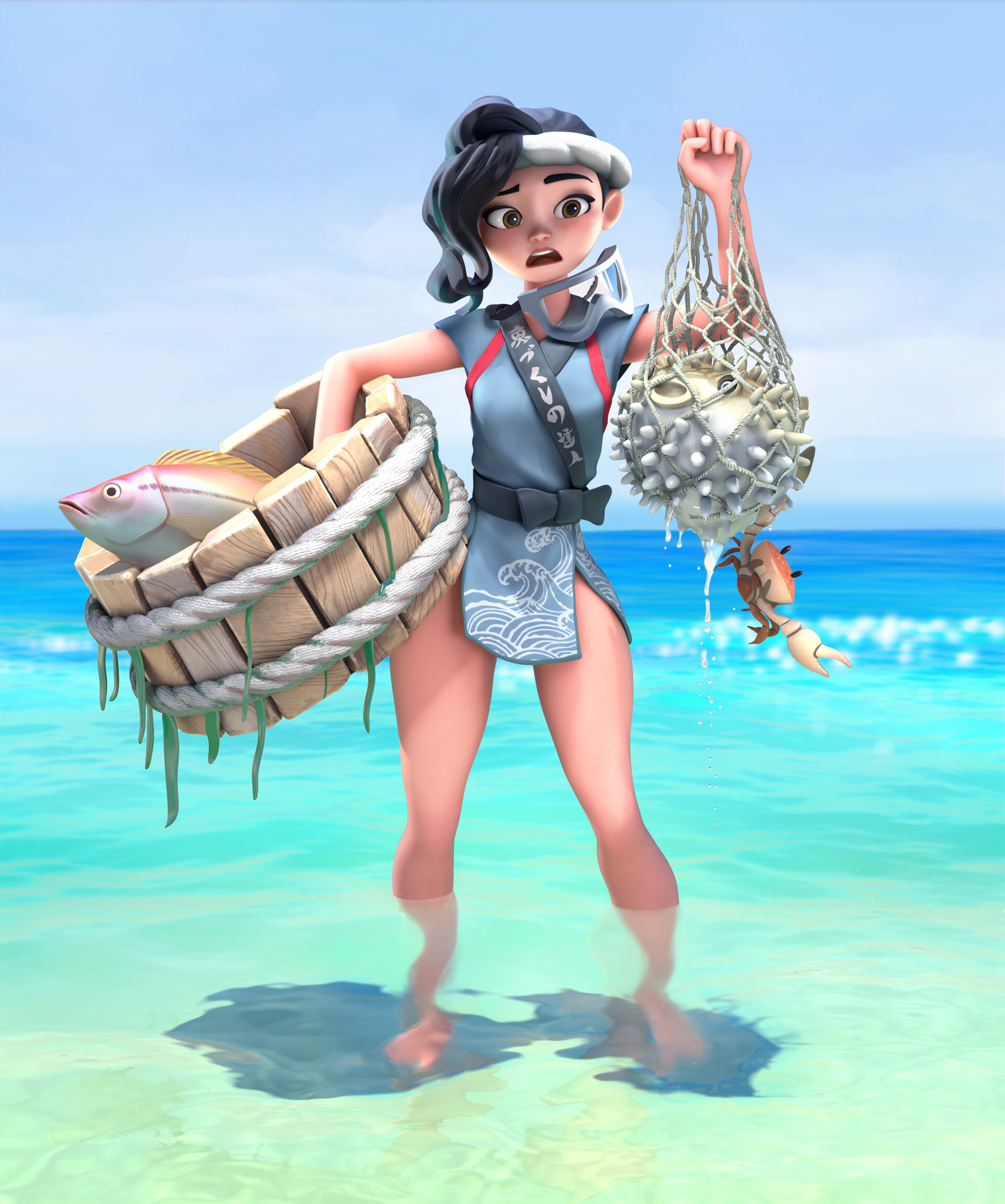 Artstation Life Of The Ama Diver Sain Sain Thao