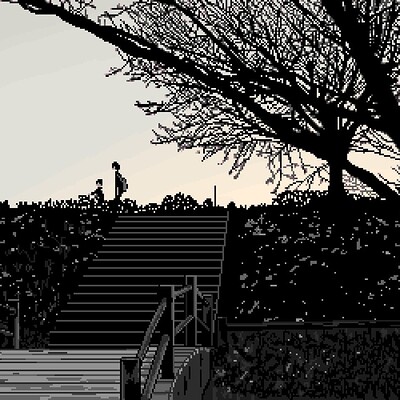Artstation 風景のドット絵