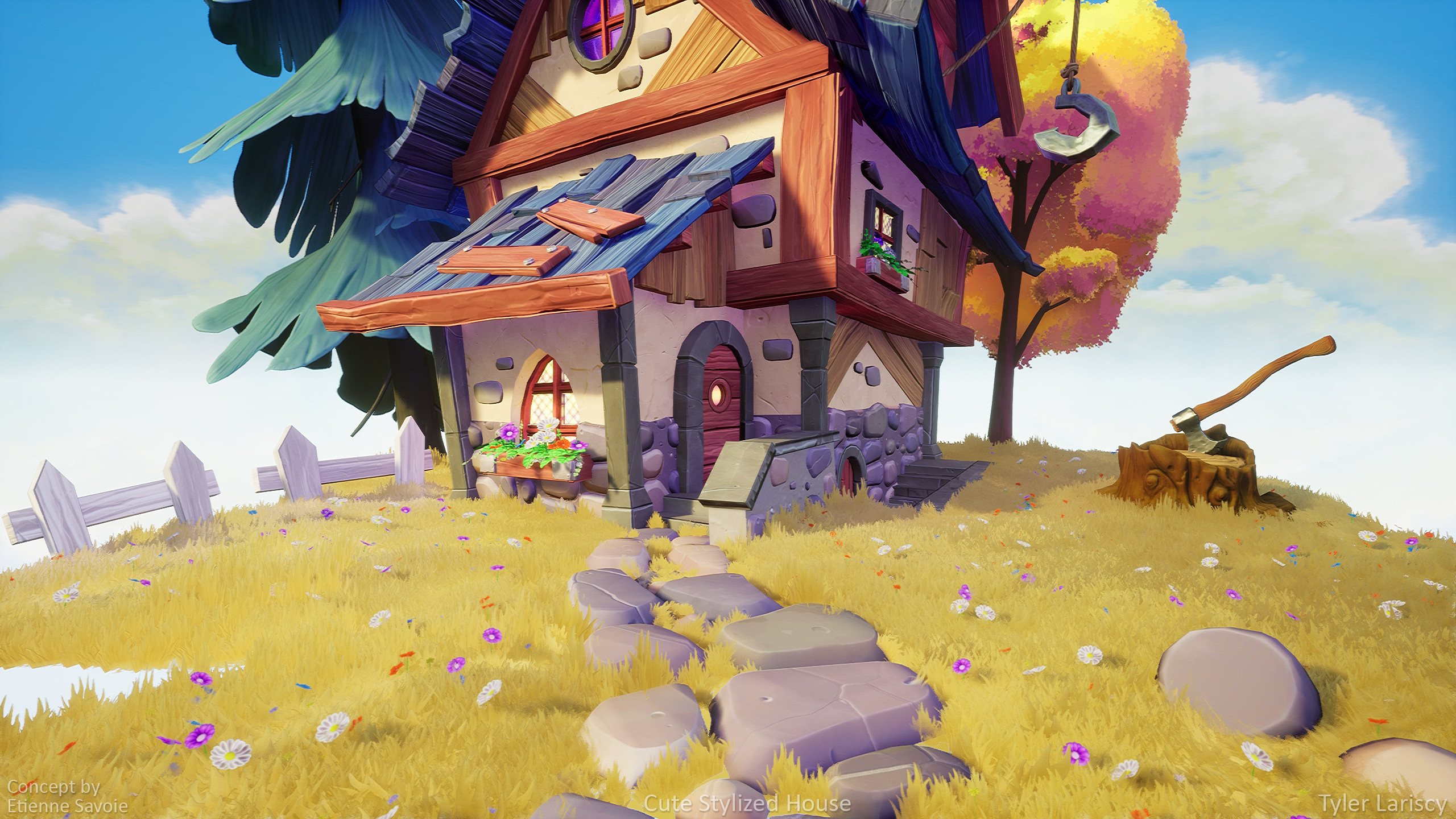 Grass tutorials a mix of Jess and Kris's Lucen Dev.
https://jesshiderue4.wordpress.com/materials/stylized-wind-blown-grass/

https://www.youtube.com/watch?v=VJMd4d4viQ8&amp;ab_channel=Kris-LucenDev