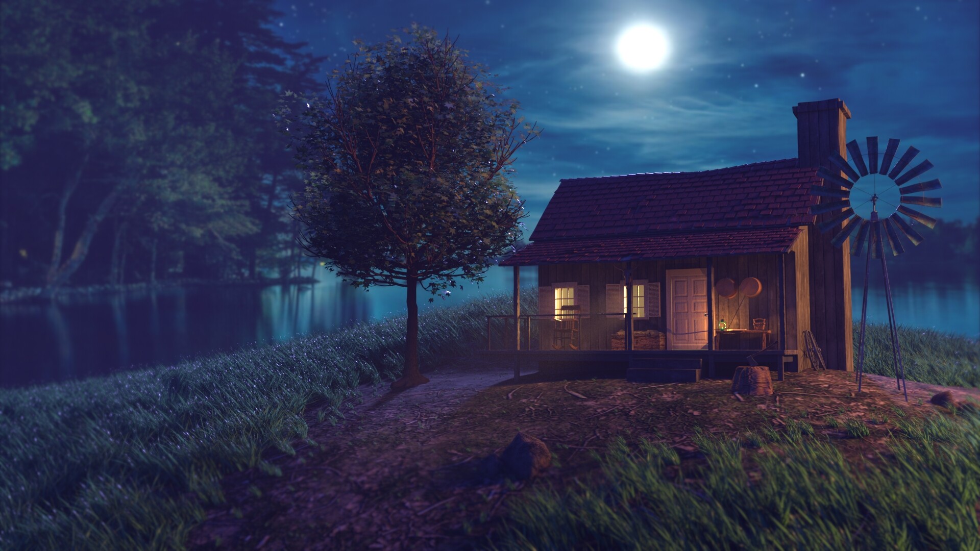 Exterior store night light