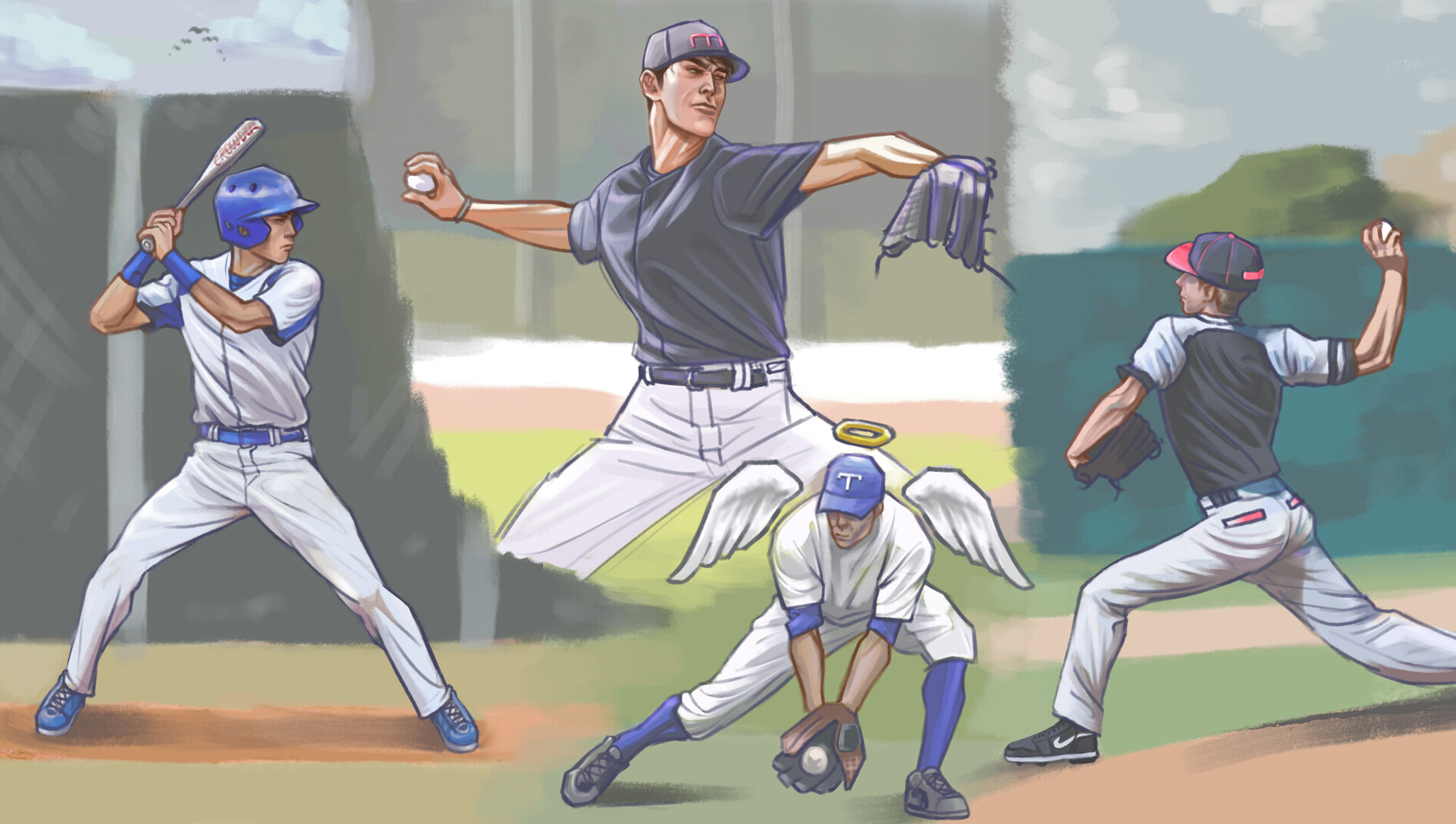 ArtStation - Pose Study: Baseball