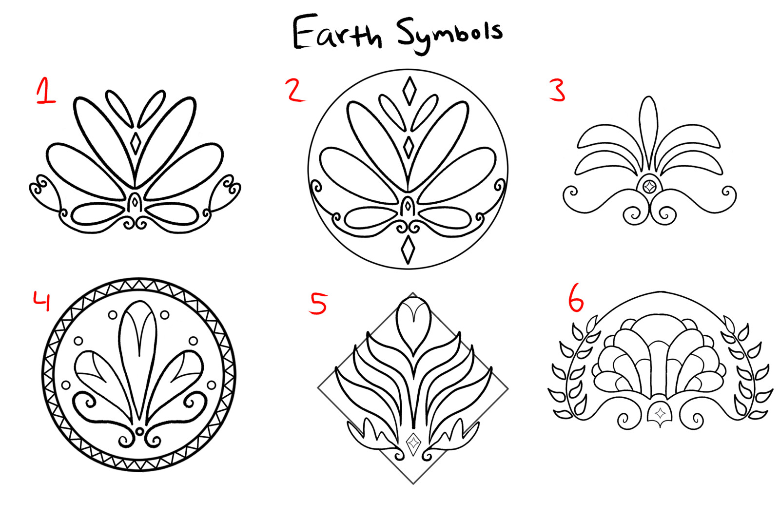 Earth Coven Symbol iterations. 