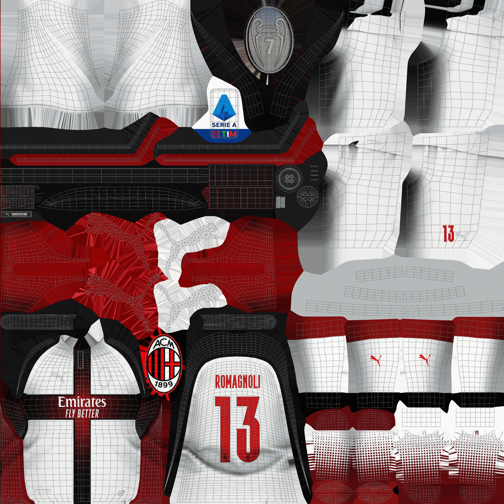 ac milan jersey 2021 - 2022 3D Model in Sports Equipment 3DExport