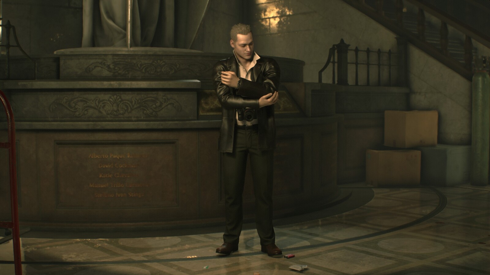 Screenshot in RE 2 with modification