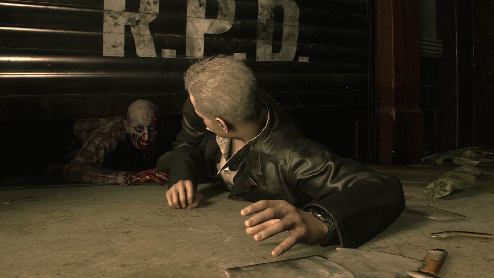Screenshot in RE 2 with modification