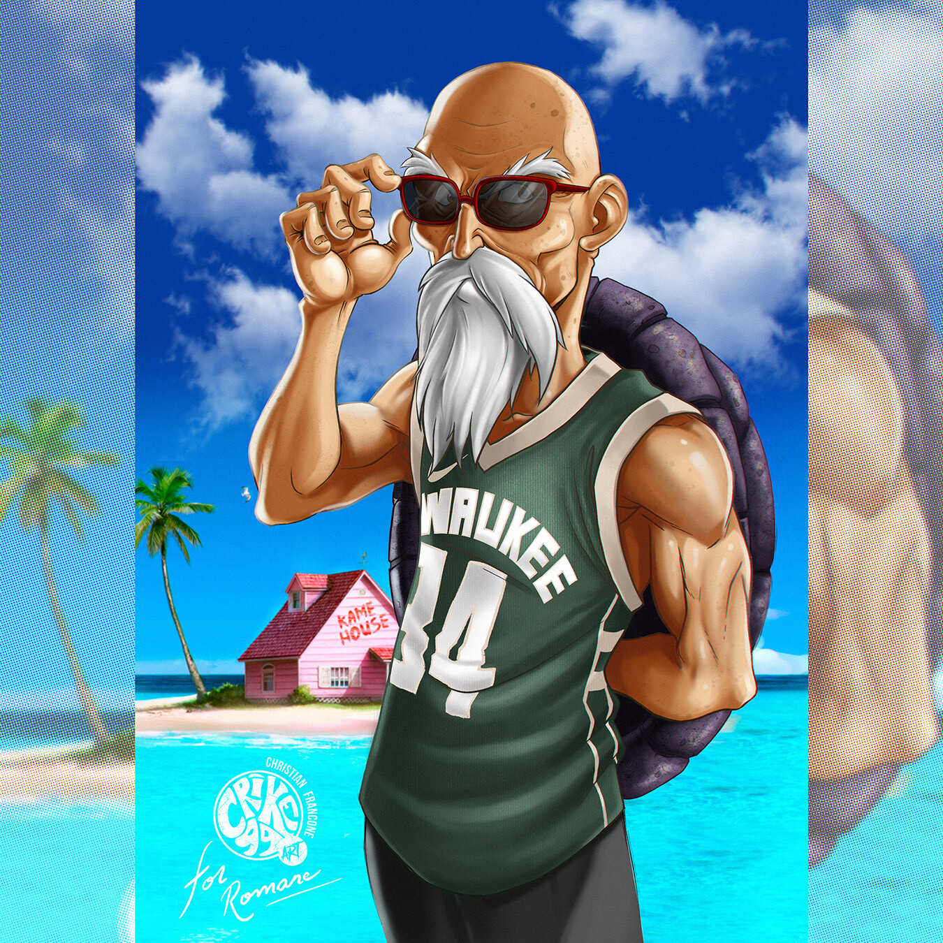 ArtStation - COMMISION ART - MILWAUKEE BUCKS ROSHI