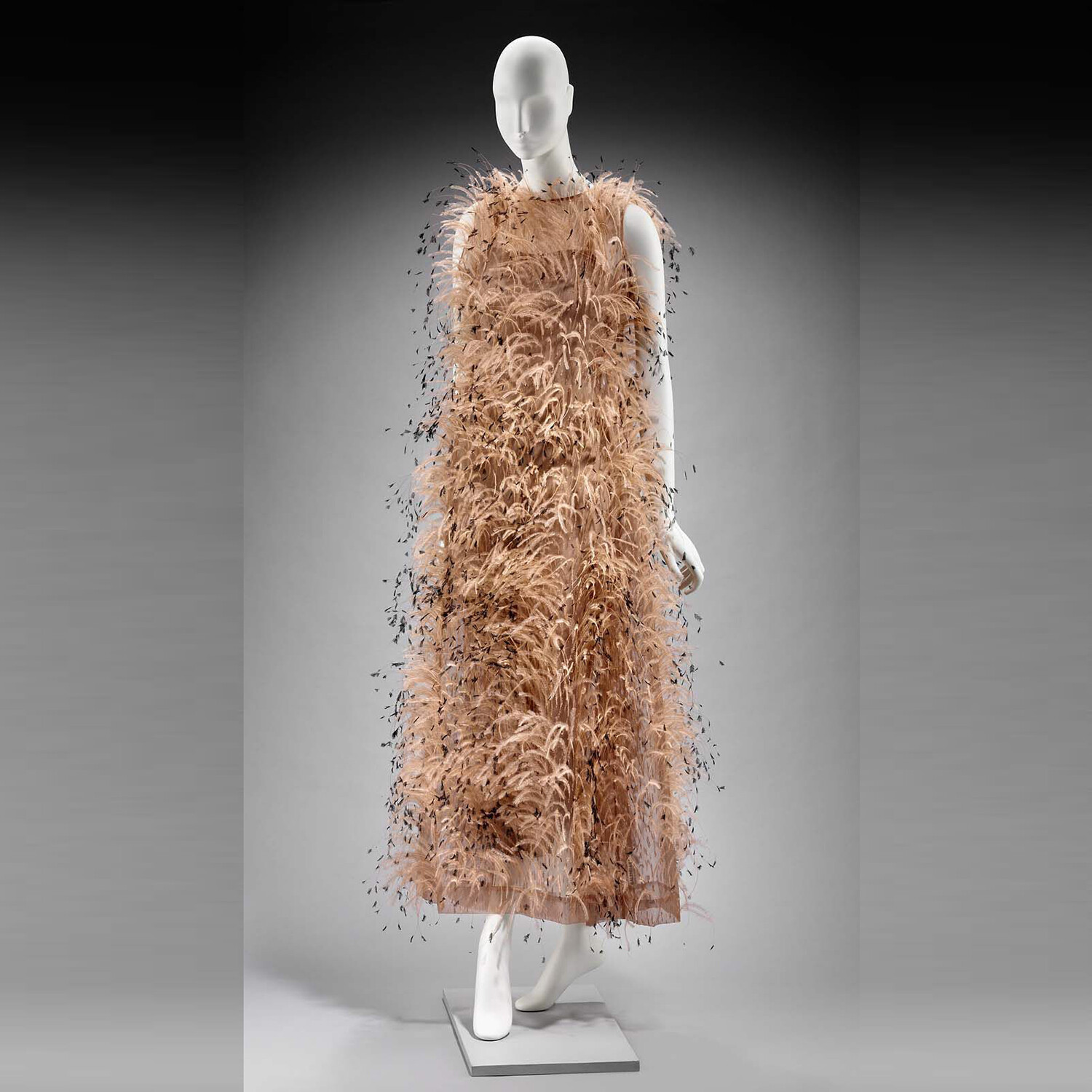 Balenciaga 2025 feather dress