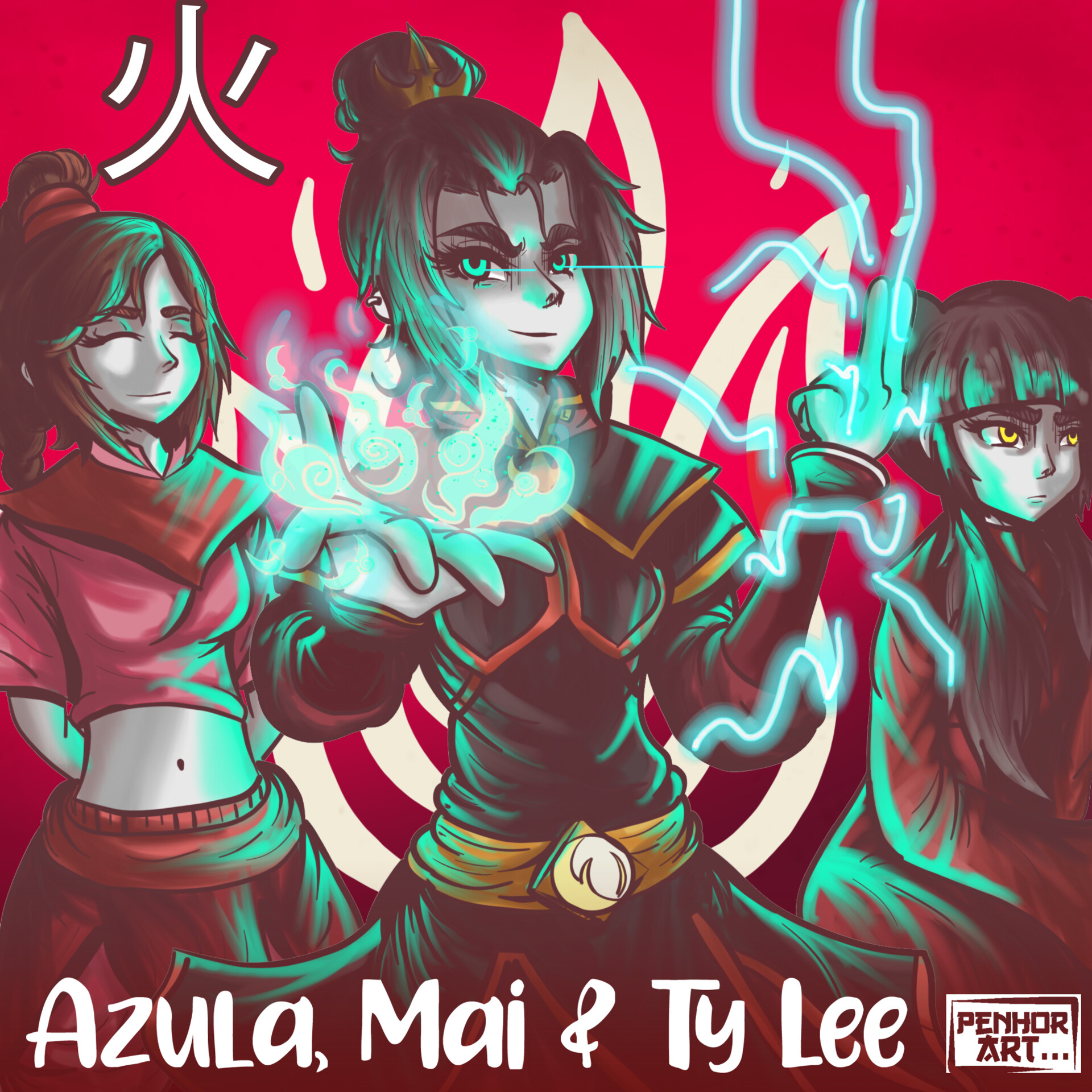 ArtStation - Azula, Mai and Ty lee Fanart Avatar