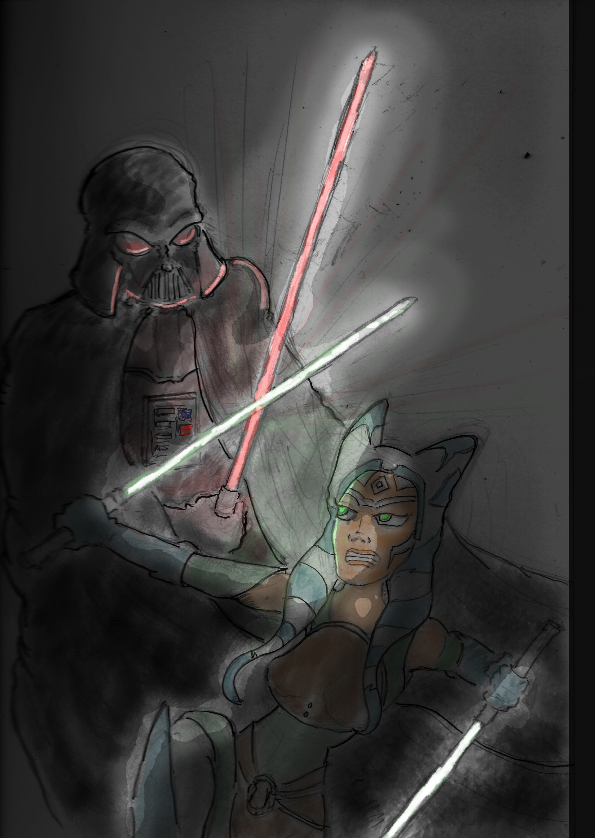 ArtStation Ahsoka x Vader