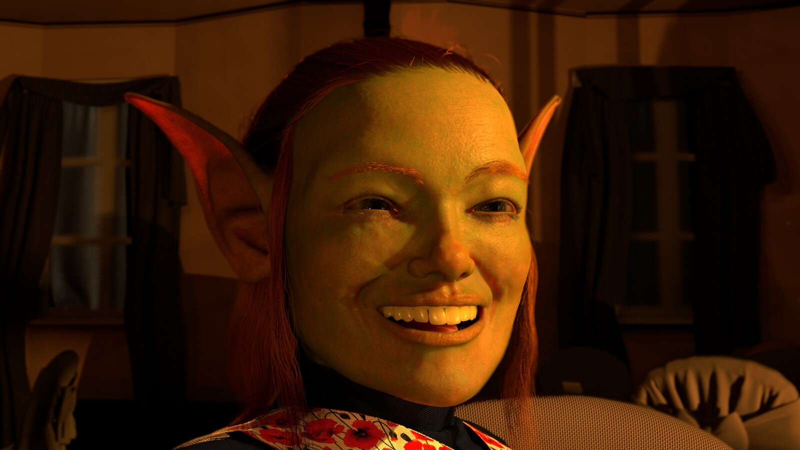 Making sure that the subsurface scattering work well and give a much more realistic skin.