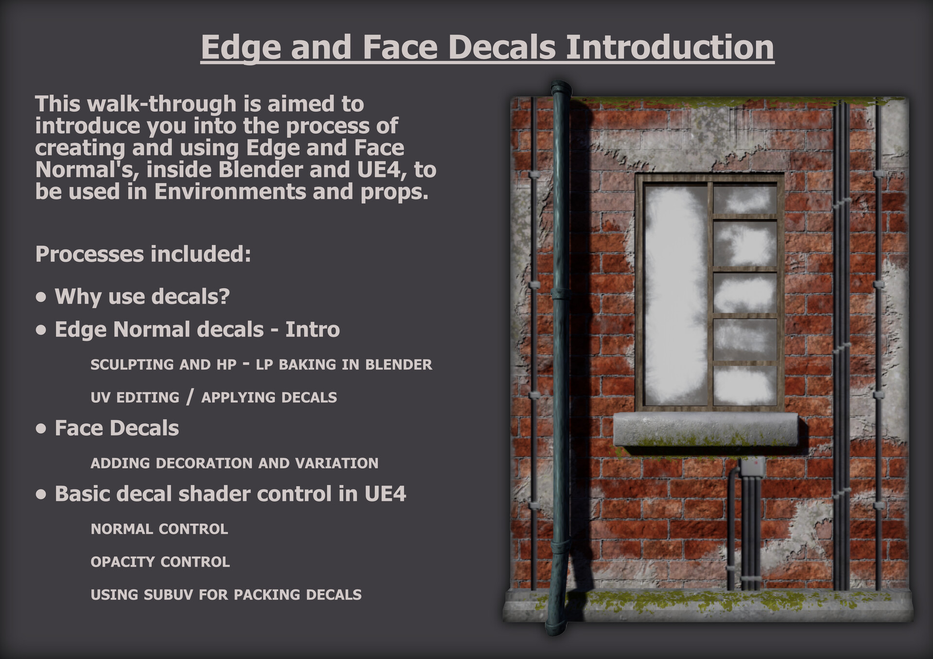 Jarrod Cole Introduction To Using Mesh Decals UE4/Blender