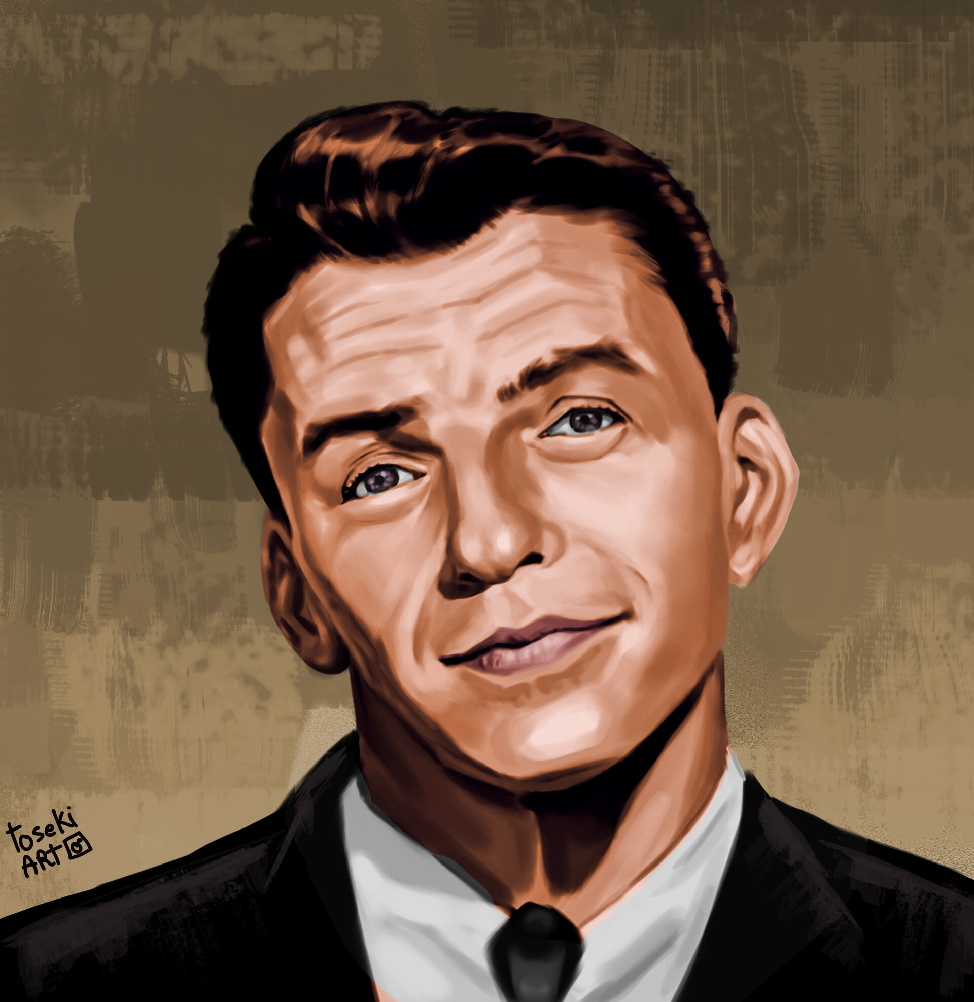 ArtStation - Frank Sinatra's portrait
