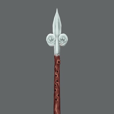 Musical Weapon Concept Art: Flute Spear
