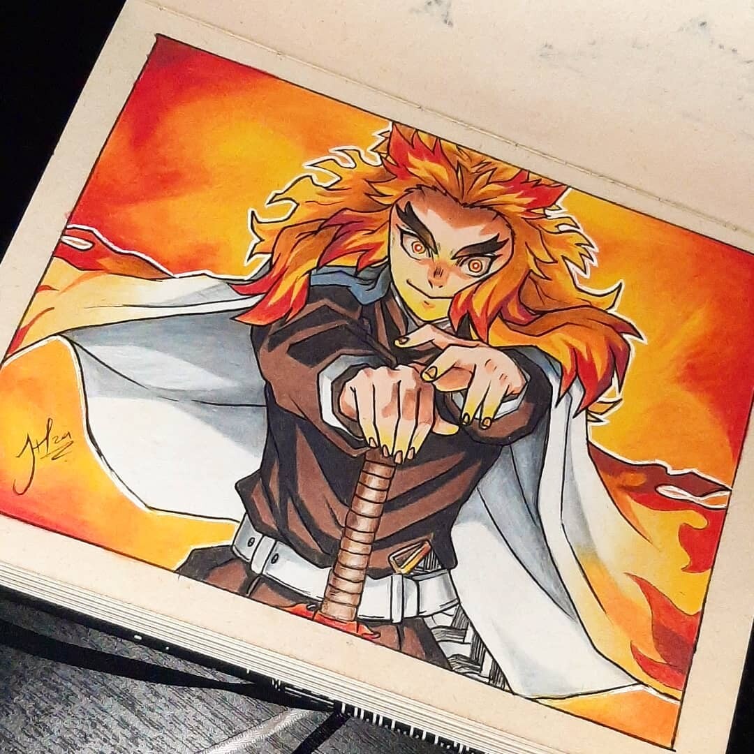 Artstation Kyojuro Rengoku