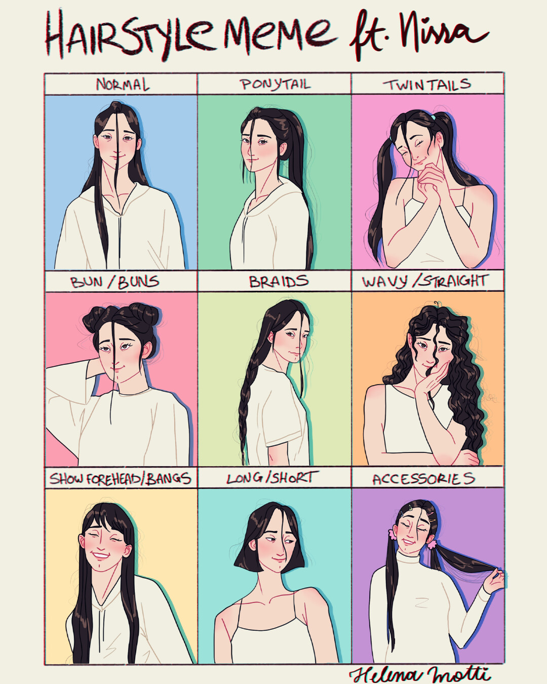 ArtStation - hairstyle meme ft. nissa