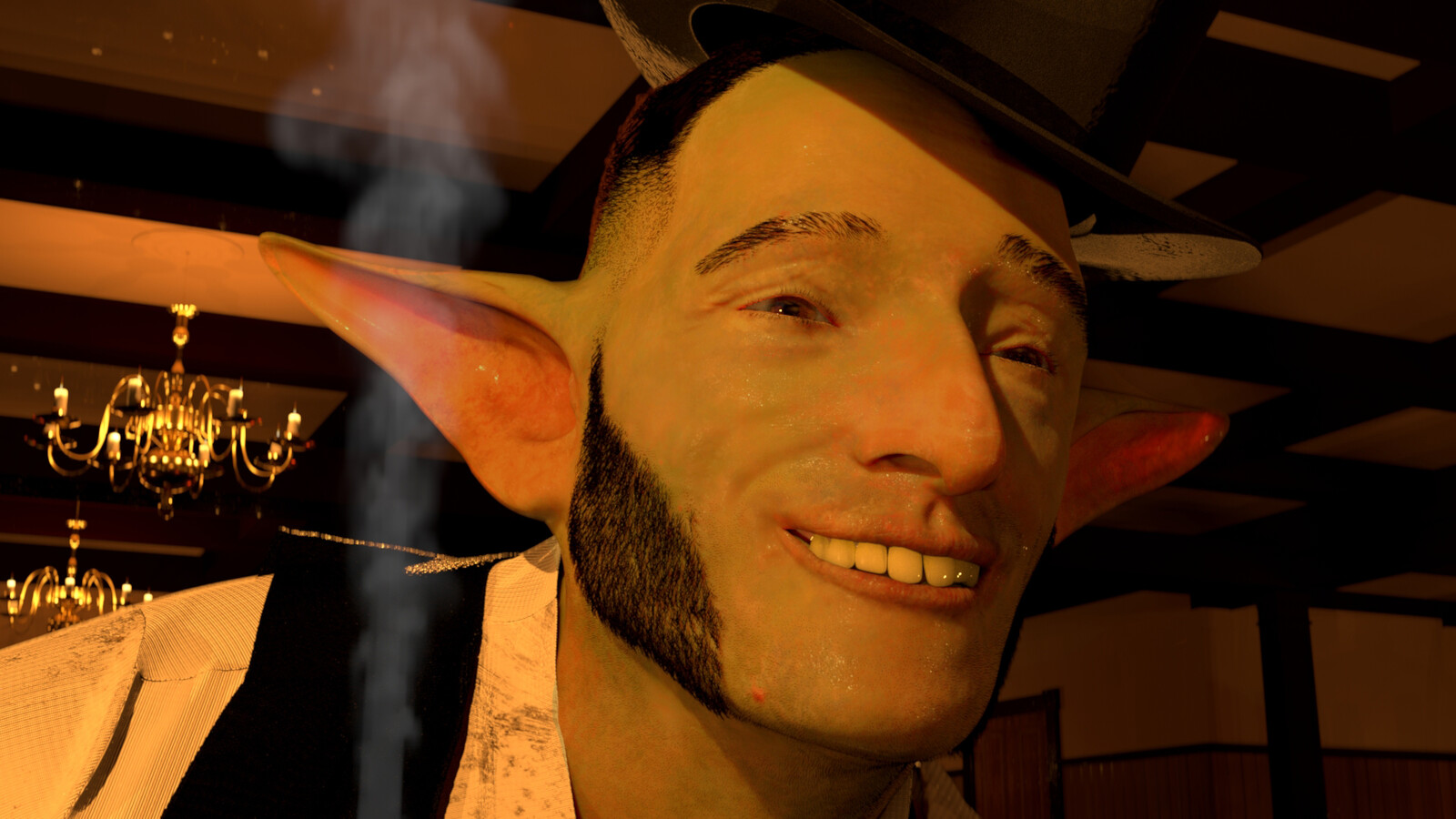 Making sure that the subsurface scattering work well and give a much more realistic skin.