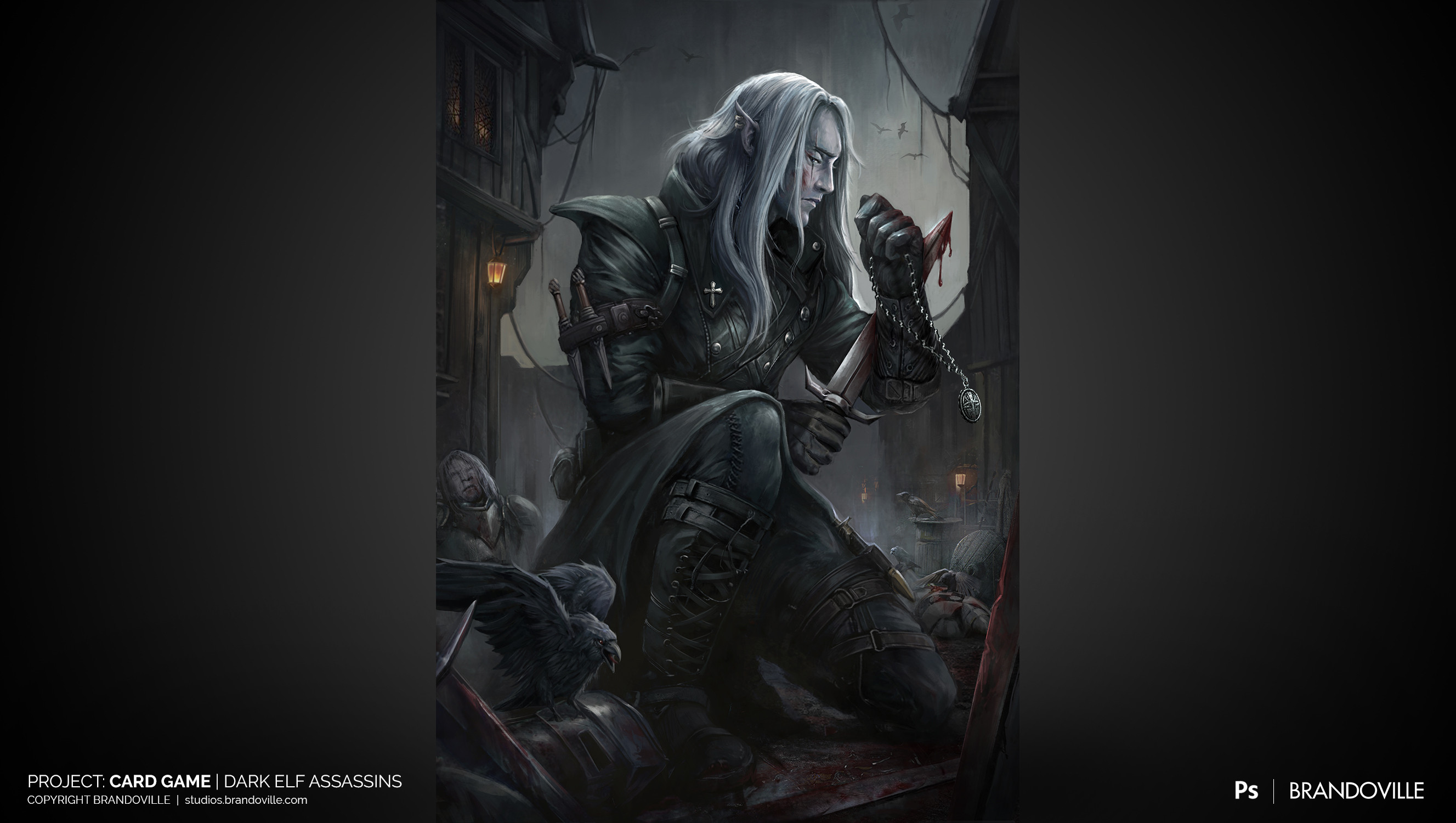 Brandoville Studios - Project: Card Game | Dark Elf Assassin