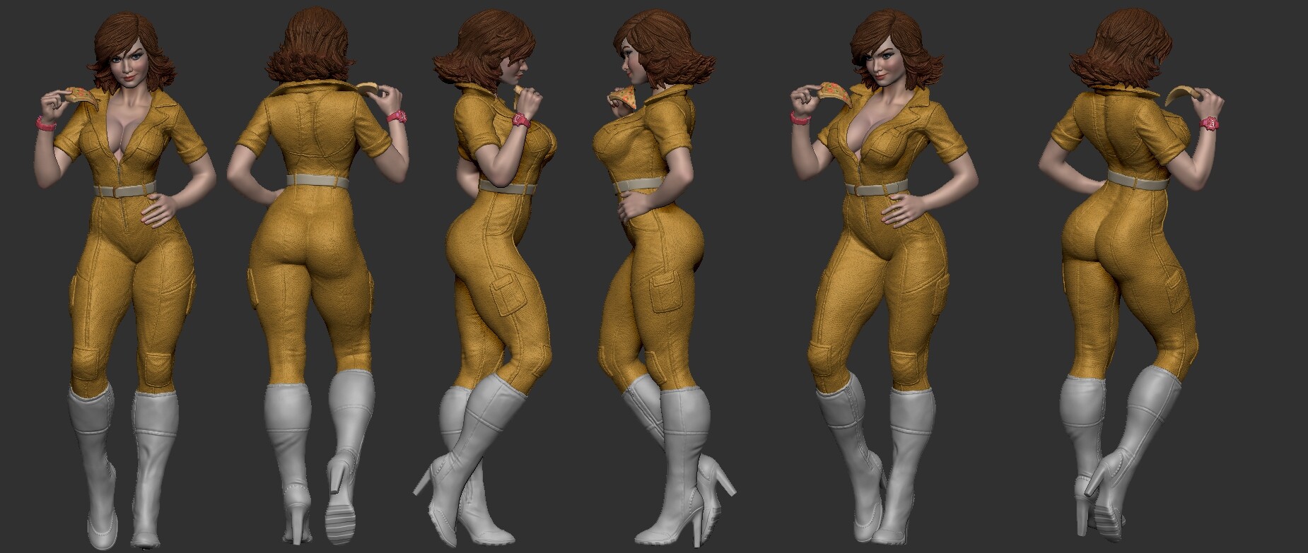 April O'Neil... since his wife is out