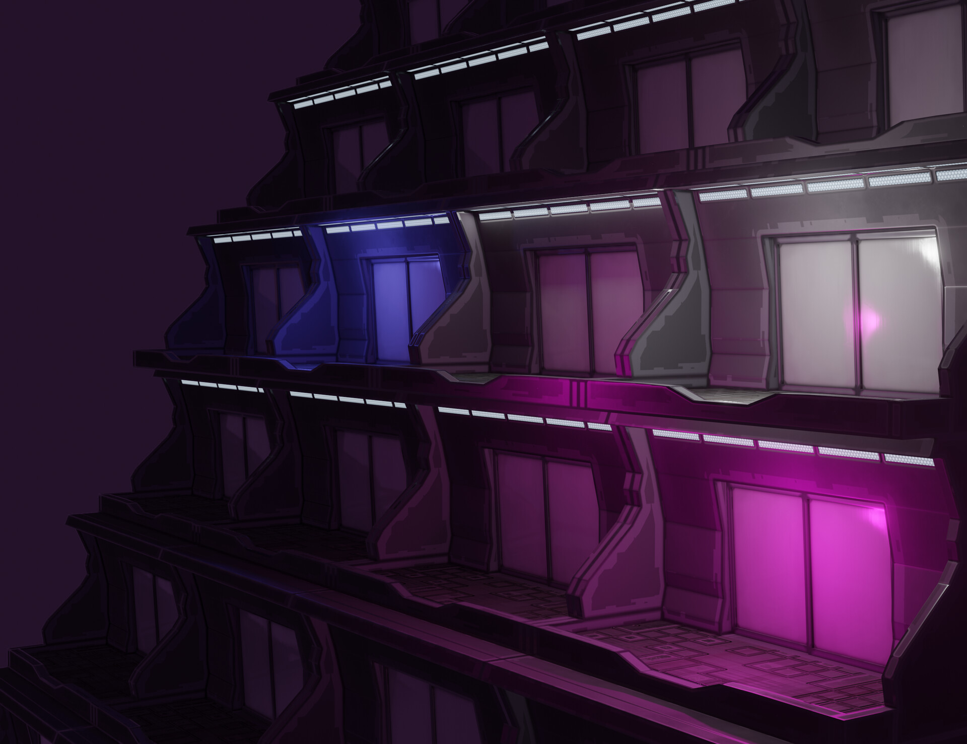 ArtStation Modular Cyberpunk Apartment Complex